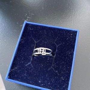Gucci NEW Sterling Silver Double Band Ring